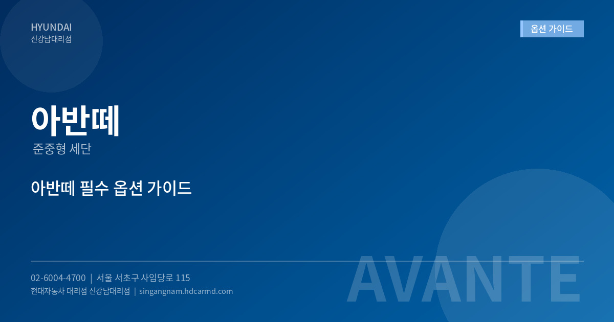 현대자동차 대리점에서 차량 옵션 선택하는 꿀팁