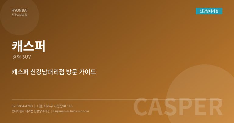 현대자동차 캐스퍼 – 가성비 최고의 경형 SUV