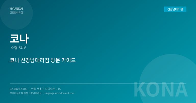 현대자동차 코나 – 소형 SUV 시장의 강자