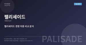 팰리세이드 vs 기아 카니발...